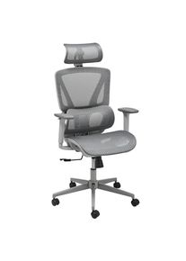 Livetastic Drehstuhl , Grau , Metall, Kunststoff, Textil , Drehkreuz , 66x120-128x66.5 cm , Sitzfl&auml;che 360&deg; drehbar , B&uuml;rom&ouml;bel, B&uuml;rost&uuml;hle, Drehstuhl