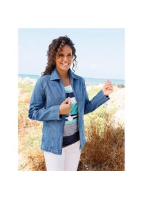 Casual Looks, Unisex, Jeansblazer &raquo;Jeans-Jacke&laquo;, blau, bleached, 48, formgebende Teilungsn&auml;hte