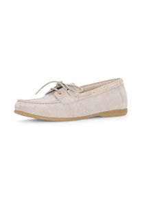 Gabor, Unisex, Bootsschuh , Flats, Schlupfschuh, Slipper, mit Mokassinnaht, natur, 41, Trendiger Bootsschuh mit Schn&uuml;rung