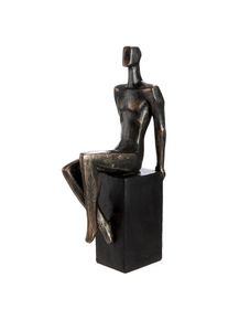 Gilde, Gilde Skulptur &raquo;Skulptur Mann Eleganz bronzefarben&laquo; Anmut stilvoll dekorativ Wohnambiente Geschenkidee, bronzefarben, schwarz, Kunstharz, B/H/T