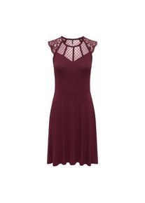Only, Unisex, Only Spitzenkleid &raquo;ONLEMILIE S/L FIT AND FLARED DRES CS JRS&laquo; Viskosemischung, regular fit, port royale detail:port royale lace, XS, N-Gr