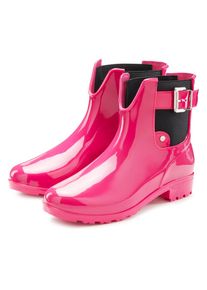 Vivance, Unisex, Gummistiefelette &raquo;Herbststiefelette&laquo; Gummistiefel im Chelsea-Look, Schlupfstiefel, Boots, Stiefel VEGAN, pink, 38, Mit Stretcheinsatz