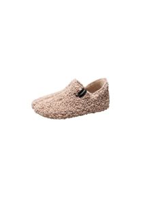 VERBENAS, Unisex, VERBENAS Hausschuh &raquo;YOI CURLY&laquo; H&uuml;ttenschuh, Homeslipper, Wohlf&uuml;hlschuh mit Logo-Schriftzug, taupe, 40, Comfortabler Hausschuh. 
