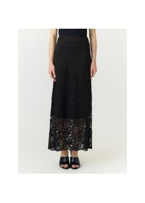 Y.A.S, Unisex, Maxirock &raquo;YASLACEY HW LONG LACE SKIRT S. NOOS&laquo; Materialmix, high waist, schwarz, S, Maxirock von YAS