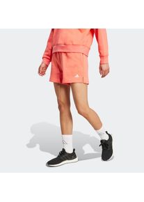 adidas Sportswear, Unisex, adidas Sportswear Shorts &raquo;ESSENTIALS SMALL LOGO FEELCOZY&laquo;, semi turbo, wei&szlig;, normal, gr., XS, N-Gr, Diese bequemen Shorts 
