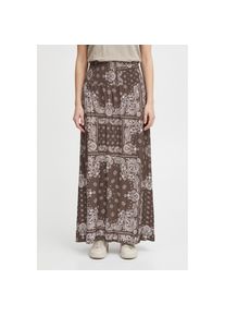 Only, Unisex, Only Maxirock &raquo;ONLSAKI AMBEL LONG BAND SKIRT WVN&laquo; Viskose, chocolate martini aop:braun bandana, L (40), Maxirock von Only