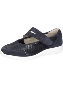 Waldl&auml;ufer Waldl&auml;ufer, Unisex, Riemchenballerina &raquo;M-IRA Soft&laquo; Slipper, Komfortschuh, Orthotritt-Funktion, Spezialweite M, dunkelblau, 10 (44,5), Ballerina in der