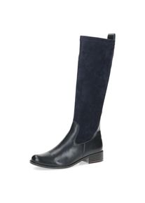 Caprice, Unisex, Stiefel , Blockabsatz, Langschaftstiefel, Businessstiefel, bequeme Weite, dunkelblau, 40, XS-Schaft, Stiefel mit langem Innen-