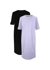 bonprix, Unisex, bonprix Shirtkleid &raquo;Oversize-T-Shirtkleid aus reiner Baumwolle (2er Pack)&laquo; Packung, 2 Stk. tlg. f&uuml;r Alltag, mit Rundhalsausschnitt, 