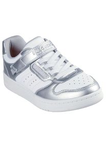 Skechers, Unisex, Sneaker &raquo;QUICK STREET&laquo; Retro Sneaker mit Klettverschluss, Gr&ouml;ssenschablone zum Download, wei&szlig;, silberfarben, 30, Skechers Street 