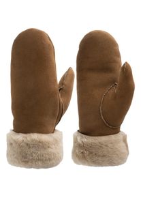 Pearlwood, Unisex, Pearlwood Lederhandschuhe &raquo;FIONA&laquo; Velourleder, Fausthandschuh, warm gef&uuml;ttert, tobacco, 7, Unisexhandschuhe von Pearlwood