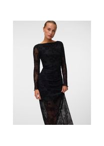 V&eacute;ro Moda Vero Moda, Unisex, Maxikleid &raquo;VMLOVA LS MESH 7/8 DRESS JRS NOOS&laquo; Materialmix, schwarz aop:paisley, schwarz babylock, L, N-Gr, Kn&ouml;chelfreies Kleid von 