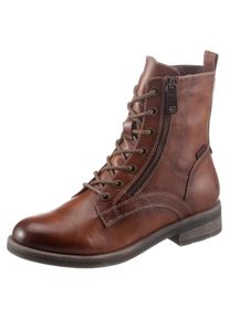 Tamaris, Unisex, Schn&uuml;rstiefelette &raquo;SHAE&laquo; Stiefelette mit Reissverschluss, Schn&uuml;rstiefelette f&uuml;r Unisex, cognac, 41, Schicke Stiefelette mit Schn&uuml;rung