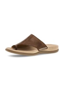 Gabor, Unisex, Zehentrenner , Keilabsatz, Sommerschuh, Dianette mit kontrastfarbiger Stickerei, nussbraun, 43, Dianette in komfortabler Form