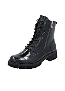 Remonte, Unisex, Schn&uuml;rstiefelette Schn&uuml;rboots, Stiefelette, Profilsohle, mit Glitzer-Schn&uuml;rsenkel, schwarz, 39, Schn&uuml;rstiefelette mit zus&auml;tzlichem 