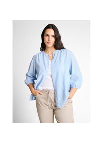 Tom Tailor Plus, Unisex, Tom Tailor PLUS Schluppenbluse mit Streifen-Design, fjord blau irregular stripe, 50, 3/4-Arm- Bluse von Tom Tailor PLUS