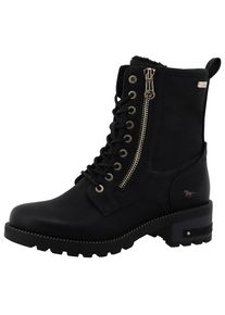 Mustang Shoes, Unisex, Winterstiefelette &raquo;Haukea&laquo; Winterboots mit praktischen Reissverschl&uuml;ssen, schwarz, 37, Stiefelette mit stylischem 