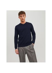 Jack & Jones Jack & Jones, Unisex, V-Ausschnitt-Pullover &raquo;JJEBASIC KNIT V-NECK NOOS&laquo; Baumwolle, normal geschnitten, navy blazer, L, Modischer Pullover mit V-