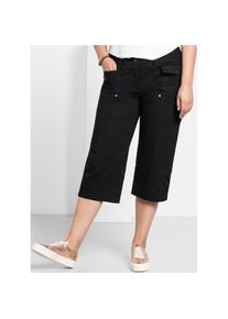 sheego, Unisex, 3/4-Hose, schwarz, 48, Normalgr&ouml;ssen, in 3/4-L&auml;nge
