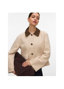 V&eacute;ro Moda Vero Moda, Unisex, Kurzjacke &raquo;VMFLORENCE SHORT JACKET BOO&laquo; mit Knopfleiste, oatmeal detail:cub, L, Unisexjacke von Vero Moda