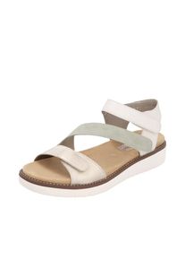 Remonte, Unisex, Sandale Sommerschuh, Klettschuh, Sandalette, Riemchensandale mit Softfussbett, sanftes wei&szlig;, salbei, 44, Sandale mit 3 regulierbaren 