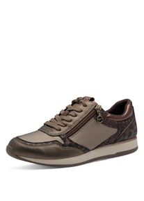 Tamaris, Unisex, Plateausneaker , Freizeitschuh, Halbschuh, Schn&uuml;rschuh mit dezenten Metallic-Details, taupe kombiniert, 38, Modischer Halbschuh mit 