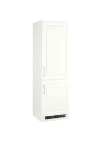 Kochstation, KOCHSTATION K&uuml;hlumbauschrank &raquo;KS-Stockholm&laquo; 60 cm breit, hochwertige MDF-Fronten mit Fr&auml;sung, wei&szlig; matt, MDF, B/H/T: 60 cm x 200 cm x 60 