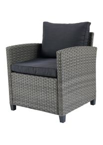 Ondega Gartensessel , Grau , Metall, Kunststoff, Textil , eckig , 65x67x73 cm , Gartenm&ouml;bel, Gartenst&uuml;hle, Gartensessel