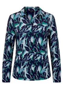 Peter Hahn - Jersey-Bluse, blau, Gr. 50, Viskose