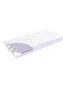 Tr&auml;umeland Kindermatratze , Weiss, Violett , Textil , 60x120 cm , Fkt, Textiles Vertrauen - Oeko-Tex&reg;, Made in Austria , &Uuml;ber- und Sondergr&ouml;ssen erh&auml;ltlich, Bezug abnehmbar/waschbar, wendbar, klimatisierte Bel&uuml;ftungskan&auml;le, atmungsaktiv, Sitzkantenverst&auml;rkung, N&auml;sseschutz , Baby- und Kinderm&ouml;bel, Babyzimmer, Babymatratzen