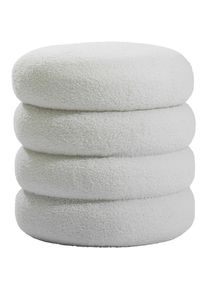 Xora Hocker , Weiss , Textil , rund , 41x42x41 cm , Stoffauswahl , Wohnzimmer, Sessel, Hocker, Sitzhocker