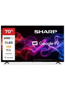 Sharp, QLED-Fernseher &raquo;4T-C70HPx&laquo; 177 cm/70 &prime;&prime; Smart-TV, schwarz, Google Assistant; Google Cast