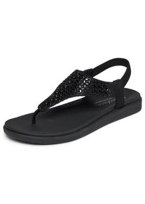 Skechers, Unisex, Sandale &raquo;MEDITATION LUXE&laquo; Sommerschuh, Zehentrenner, Strandschuh mit Glitzersteinchen, schwarz unifarben, 35, Skechers Sandale mit 