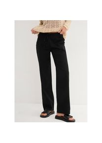 bonprix, Unisex, bonprix Leinenhose Loose Fit, mit Kordelzugbund, mit Eingrifftaschen, mit Ges&auml;sstaschen, schwarz, 44, N-Gr, Grosse Eingrifftaschen 