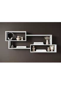 Home Affaire, Home Affaire Wandboard &raquo;Wandregal Trio&laquo; 1 Stk. tlg. Ideal als B&uuml;cherregal, Dekoregal oder Ablage im B&uuml;ro, wei&szlig;, Holzwerkstoff, B/H/T: 