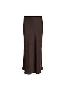 Vila, Unisex, Maxirock &raquo;VIELLETTE HW LONG SKIRT - NOOS&laquo; Kunstfaser, coffee bean, 44, Langer Satinrock mit hoher Taille von Vila