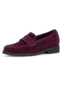 Gabor, Unisex, Loafer , Blockabsatz, Sipper, Businessschuh mit Glitzer am Sohlenrand, beere, 44, Slipper mit dekorativem Zierriegel