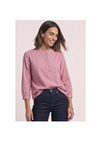 Street One, Unisex, Street One R&uuml;schenbluse Rundhalsausschnitt mit dekorativer Knopfleiste und R&uuml;schen, vintage blush, 40, Bluse von Street One