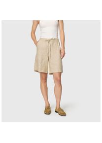MAC, Unisex, MAC Leinenhose &raquo;SANNY&laquo; Shorts, Bermudas mit Gummizug und Kordelzug, almond beige melange, 40, Unisex-Shorts von MAC