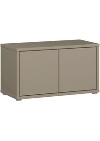 FORTE, FORTE Schuhbank &raquo;Alice Springs, Grifflos, 8 Paar Schuhe, Polsterauflage optional&laquo; B/H/T 74,5/41,5/34,9 cm, Push to open, taupe, taupe, 