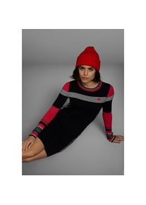 Kangaroos, Unisex, Kangaroos Strickkleid figurbetont, lang, sportiver Look, aus Baumwollmix, Langarm, schwarz, rot, wei&szlig;, 48, N-Gr, Figurbetontes 