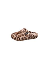 VERBENAS, Unisex, VERBENAS Hausschuh &raquo;YORK FELINE&laquo; Pantoffel, Wohlf&uuml;hlschuh, Homeslipper mit Logo-Schriftzug, braun, beige, leo, 39, Bequemer 