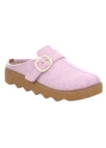 Rohde, Unisex, Pantoffel &raquo;Foggia-D&laquo; Hausschuh, Schlappen, Filz Clog mit Plateausohle, rosa, 42, Hausschuh zum Schlupfen