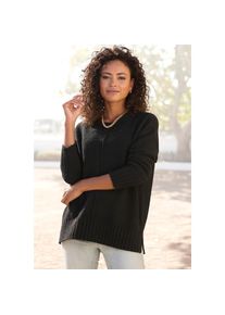 Lascana, Lascana Rundhalspullover aus supersofter Strickqualit&auml;t, Basic, schwarz, 40/42, Rundhalspullover