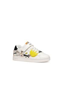 Geox, Unisex, Sneaker &raquo;J ECLYPER BOY&laquo; Klettschuh mit Looney Tunes Motiv, Gr&ouml;ssenschablone zum Download, wei&szlig;, schwarz, 35, Looney Tunes Sneaker mit 