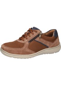 Waldl&auml;ufer Waldl&auml;ufer, Unisex, Sneaker &raquo;HERWIG&laquo; Komfortschuh, Bequemschuh, Schn&uuml;rschuh in Komfortweite H (= sehr weit), cognac, dunkelblau, 11 (46), Sneaker mit 