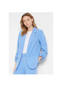 bonprix, Unisex, bonprix Jackenblazer &raquo;Blazer&laquo; mit klassischem Reverskragen, mit Stretch-Material, Krempel&auml;rmel, mittelblau, 36, Jackenblazer mit 