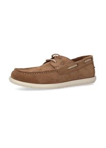Dockers by Gerli, Unisex, Dockers by Gerli Slipper Mokassin, Schlupfschuh, Bootsschuh, Freizeitschuh mit Schn&uuml;rung, braun, 41, DOCKERS-Bootsschuh