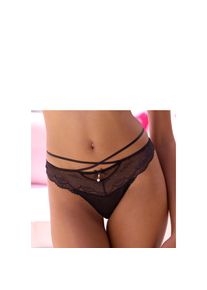 Lascana, Unisex, Lascana Tanga mit verf&uuml;hrerischem B&auml;ndchen, schwarz, 44/46, Tanga mit verf&uuml;hrerischem B&auml;ndchen
