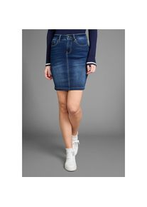 Arizona, Unisex, Jeansrock &raquo;Ultra-Stretch&laquo; extra eng geschnitten, dk blau used, 42, Eng geschnittener Jeansrock, ideal f&uuml;r eine figurbetonte 
